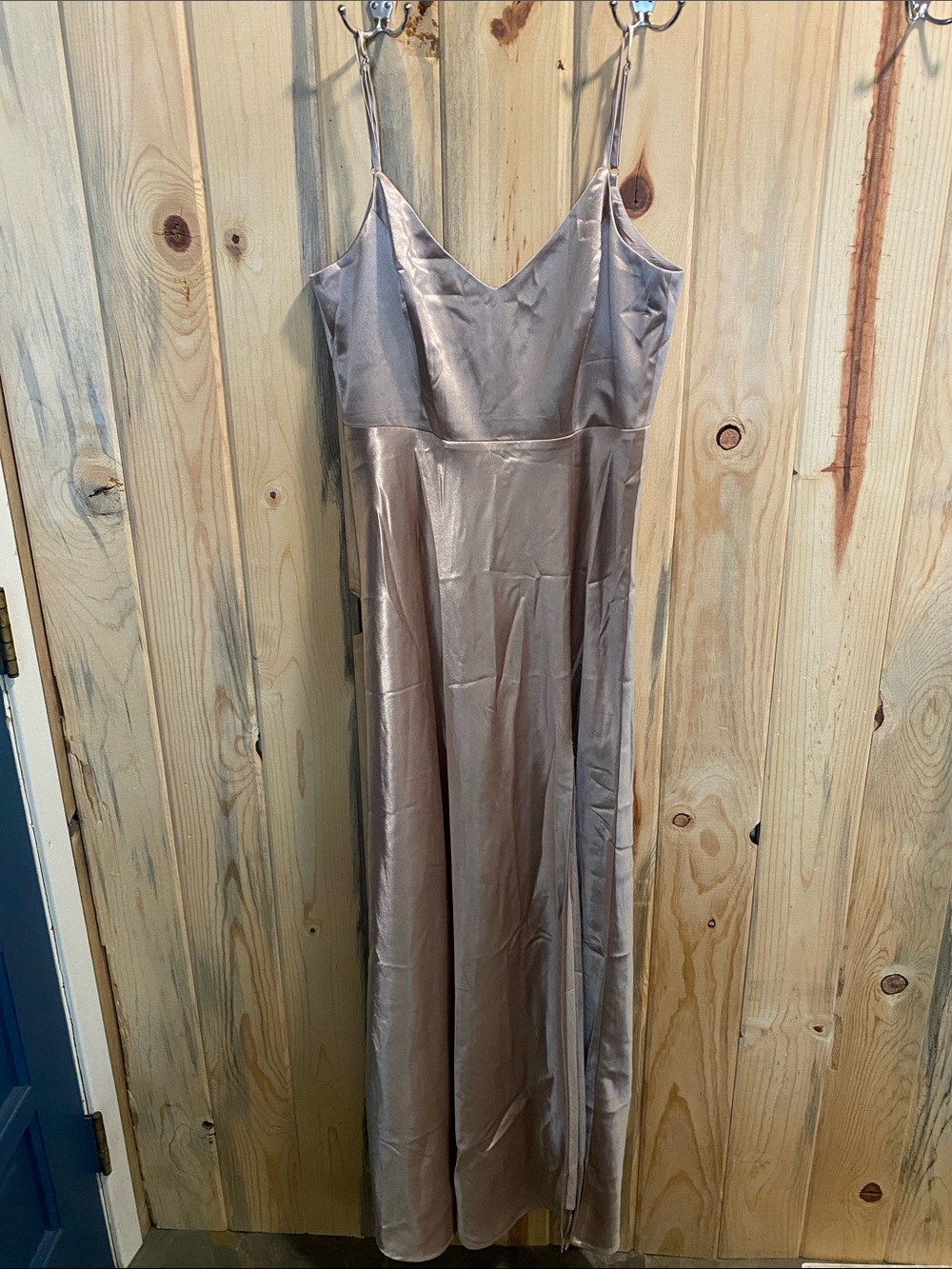 Birdy Grey Satin Dress in Champagne Beige
